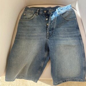 Massimo Dutti Blue Denim Women's Bermudas